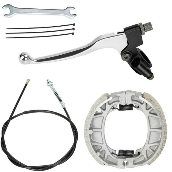 Mini Bike Brake Lever Kit Drum Brake Cable Shoes Fit for Coleman CT200U CT200U-EX BT200X Baja Warrior Heat MB200 Massimo Axis M200 Predator 212 196cc 200cc Parts With 22mm 7/8" Handle