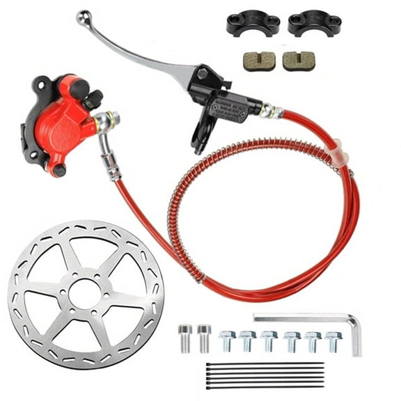 Mini Bike DB30 Upgraded Hydraulic Disc Brake Kit for Predator 97cc 79cc 2.8hp Engine Baja DB30 Doodle Bug Blitz Dirt Bug Racer with 180mm Brake Disc Rotor Master Cylinder Caliper Pads Assembly Parts