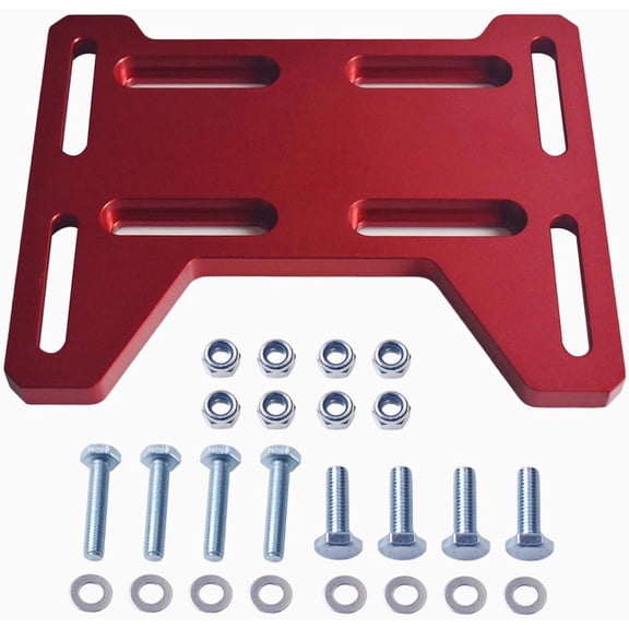 Mini Bike Engine Mount Plate for 79cc 97cc 100cc Coleman CT100U CC100X Mega Moto mm80 Baja DB30 Motovox MBX10, Direct Bolt-On Swap for Predator 212 196 224cc Tilloson 212 Red