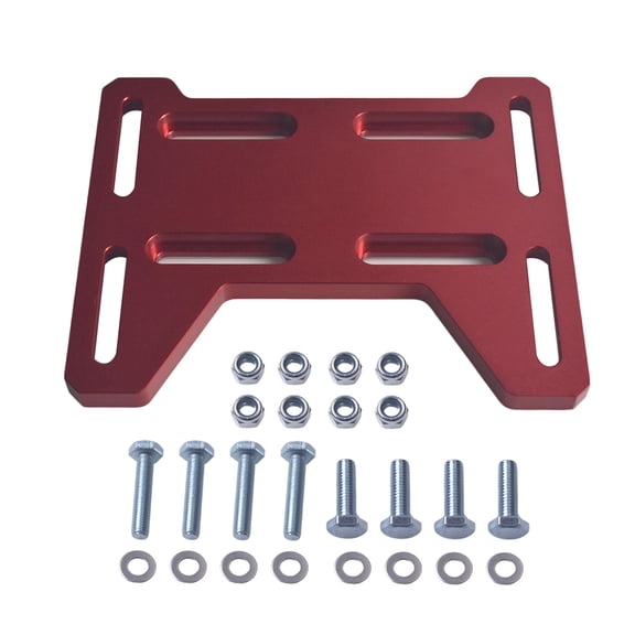 Mini Bike Engine Mount Plate for 79cc 97cc 100cc Coleman CT100U CC100X Mega Moto mm80 Baja DB30 Motovox MBX10, Direct Bolt-On Swap for Predator 212 196 224cc Tilloson 212 Red