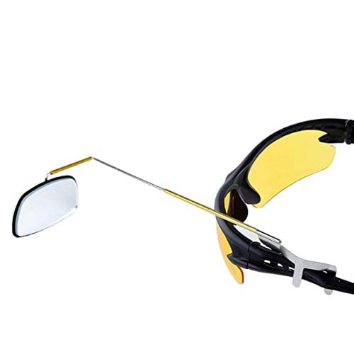 Mini Bike Eyeglass Rear View Mirror, 360 Adjustable Cycling Plane Reflective Mirror, Multi-Angle Rotatable Safety Rearview Mirror for Road Mountain Bicycle