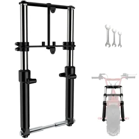 Mini Bike Front Suspension Fork, Dual Shock Suspension Fork Compatible with FRP GMB100 Coleman CT100U BT200X CC100X Mini Bikes, Disc Brake Mount - Black