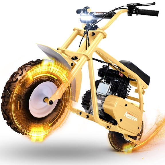 Mini Bike, Gas Dirt Bike, Minibike, Gas Powered Mini Bikes for Adults, 99cc-4 Stroke Pit Bikes with Led, Dirtbike Max Load 200 Lbs, Speed 34.5 KM/H, Perfect Gift