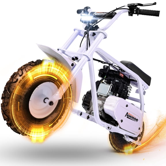 Mini Bike, Gas Dirt Bike, Minibike, Gas Powered Mini Bikes for Adults, 99cc-4 Stroke Pit Bikes with Led, Dirtbike Max Load 200 Lbs, Speed 34.5 KM/H, Perfect Gift