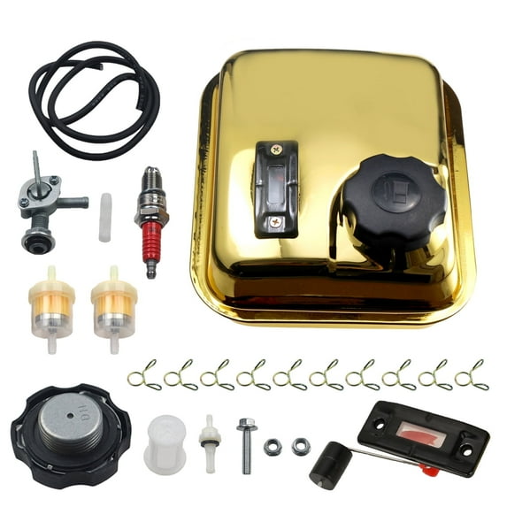 Mini Bike Gas Tank For Predator 212cc Hemi Engine Gx160/Gx200 Engines For Coleman Ct200u Bt200x Baja Warrior Massimo Mini Bikes & Go Karts(Upgrade Mirror-Gold)