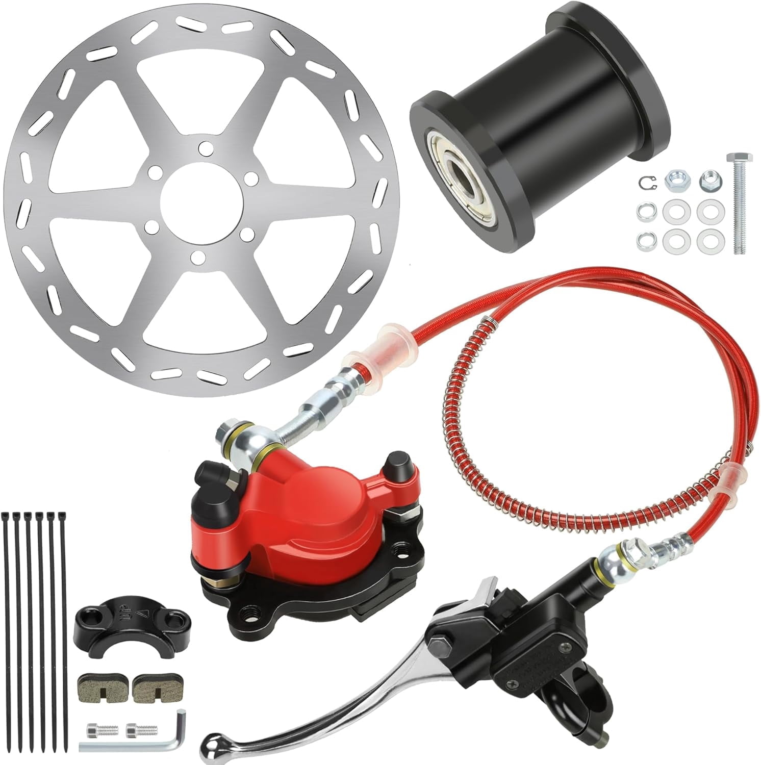 Mini Bike Hydraulic Brake Kit with Rear Brake Caliper Chain Tensioner ...