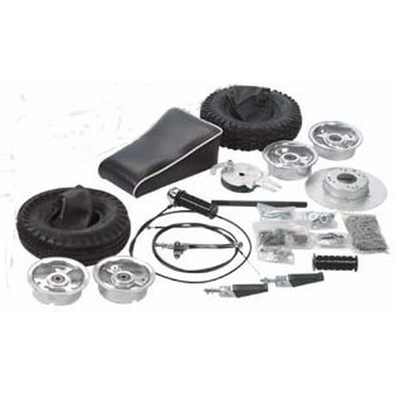 Mini Bike Kit with 10" Steel Wheels (No Frame)