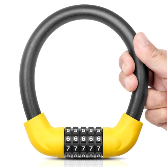 Mini Bike Locks Cable,Anti Theft Bicycle Lock Chain,Portable 5 Digit Security Bike Combination Lock for Bike Motorcycle 15.75 inches