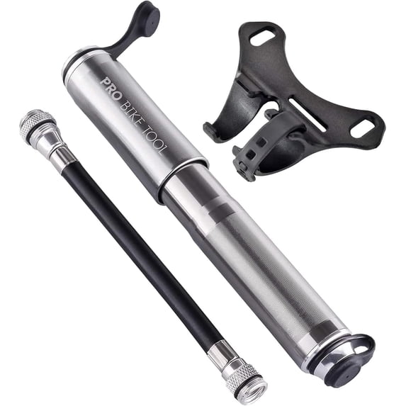 Mini Bike Pump - Compact and Portable Bicycle Tire Pump for Fast Inflation - Compatible with Presta and Schrader Valves - Lightweight and Durable Design - Essential Bicycle Accessories