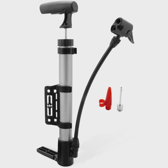 Mini Bike Pump, Portable Bicycle Tire Inflator with Frame Mount, for Mountain Road Bike & Ball, 116 PSI