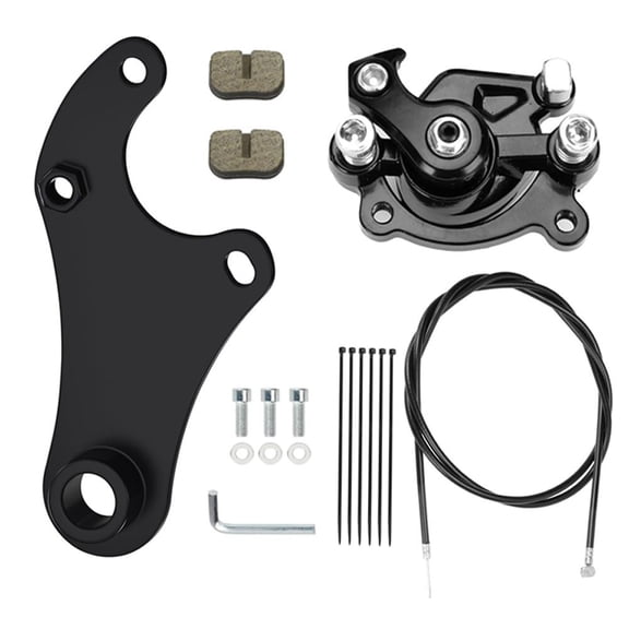 Mini Bike Rear Brake Caliper Bracket Kit & Brake Cable Assembly Compatible with Monster Moto 80cc Parts Mega Moto MMB80 MMB105 105cc 2.5hp 3.5hp Powersports Accessories
