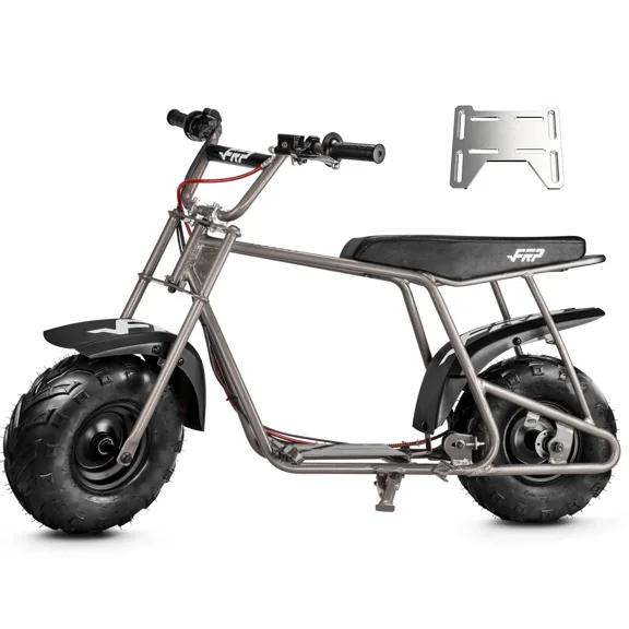 Mini Bike Roller Frame Kit, Rolling Chassis with Wheels, Seat & Brake System, Engine Mount Plate Included, Fits 79cc 98cc 196cc 212cc 225cc Engines, 145/70-6 Tires, Engine Not Included - MetOrig