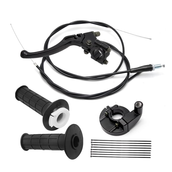 Aningo Mini Bike Throttle Cable Kit with Right Brake Lever, 7/8" Twist Accelerator Grips for XR80, CRF100, and Mb165 196cc Motor Bikes