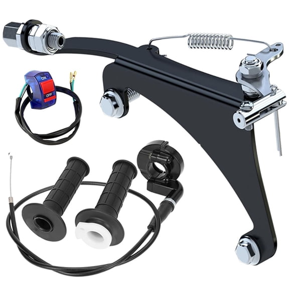 Mini Bike Throttle Linkage with throttle cable handle grips Kit Compatible with Predator 212cc 224 Throttle Control Bracket Replacement for GX160 GX200 Coleman CT200U BT200X Baja MB200 Parts