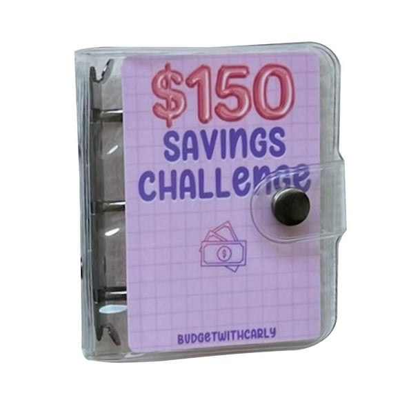 Mini Binder Savings Challenge $150/300/500/1000 Saving Money Budgets Cash Envelope Wallet Budget Binder Notebook