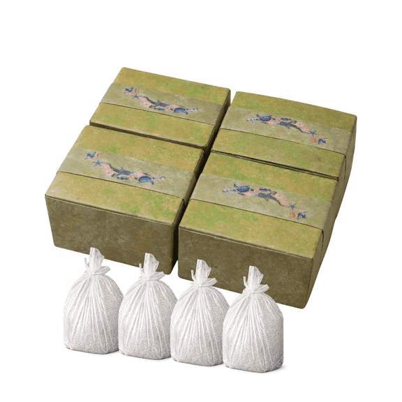 Mini Biodegradable Urns Set (4 Pack) for Human Ashes.  Eco-Friendly Keepsake Urns for Home, Water or Earth Burial.  Includes Water-Soluble Ash Bags  3"H x 2"W x 2"L