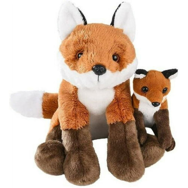 Mini Birth of Life Red Fox Mommy and Baby 7 Soft Plush