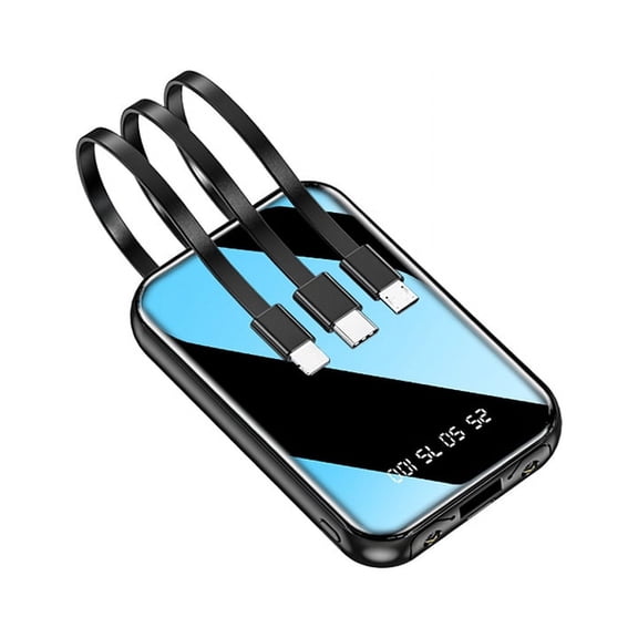 Mini Black Slim Powerbank 20000mAh Compatible for iPhones, Android & Tablets