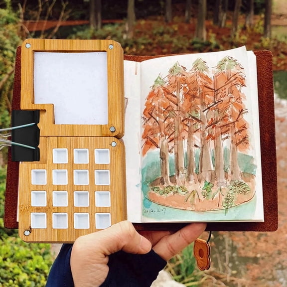 Mini Black Walnut Handmade Feng Shui Empty Boxes Solid Pigment Cosmetic Packaging Organizer Storage