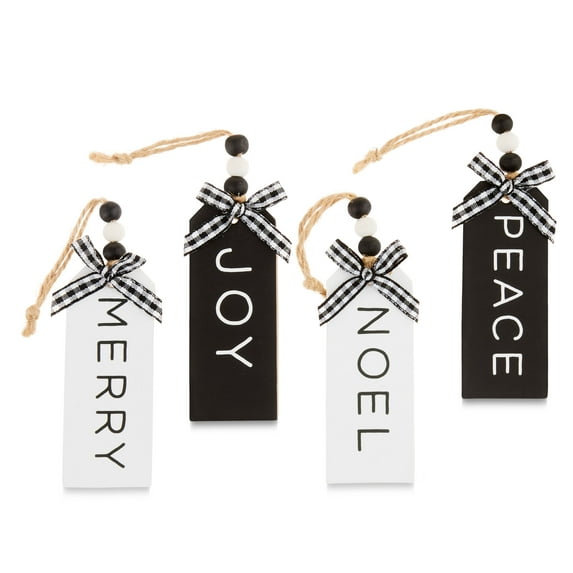 4 COUNT WORD TAG ORNAMENTS