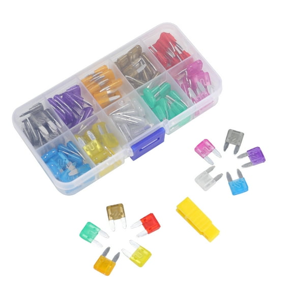 Mini Blade Fuse Kit  120pcs w/Puller Tool for Car, Boat, Motorcycle