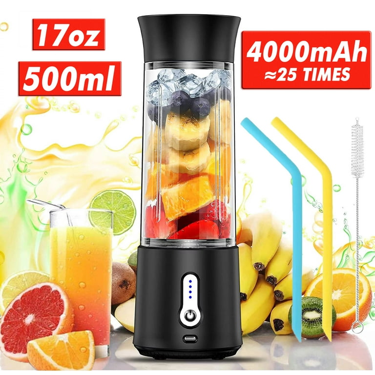 TITANFINITY Portable and Rechargeable Battery Juice Blender, Personal Size  Blenders with USB Rechargeable, Mini Juicer Smoothie Blender Travel Size