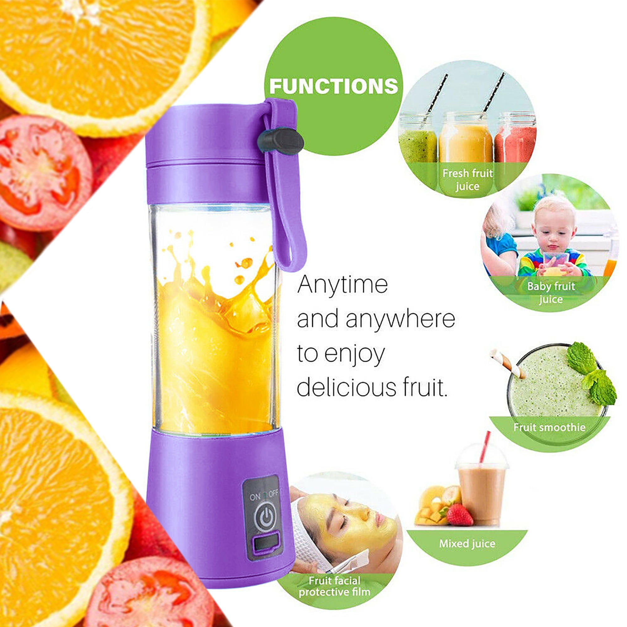 Mini Blender Portable Personal Blender USB Rechargeable Smoothie
