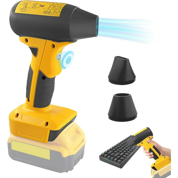 Mini Blower Compatible with Dewalt 20V Lithium Battery，Jet Fan 130000 RPM Wind Speed 4-Speed Control， Compressed Air Duster, Cordless Handheld Air Blower for Computer Keyboard,Outdoors
