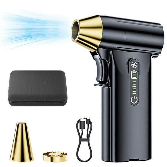 Mini Blower With Extra Nozzle, Rechargeable Electric Blower, Handheld 130000RPM Cordless Jet Turbo Fan, Duster,