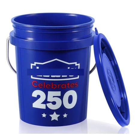 Mini Blue 0.4 Quart 250 Americana bucket With Lid