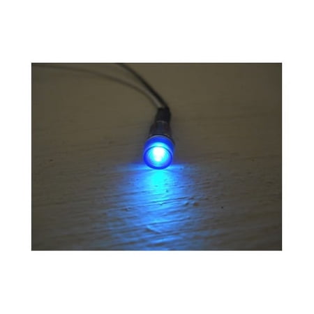 Mini Blue LED Dash Accent Indicator Lights / 1/4" Diameter / Set of 2 Lights