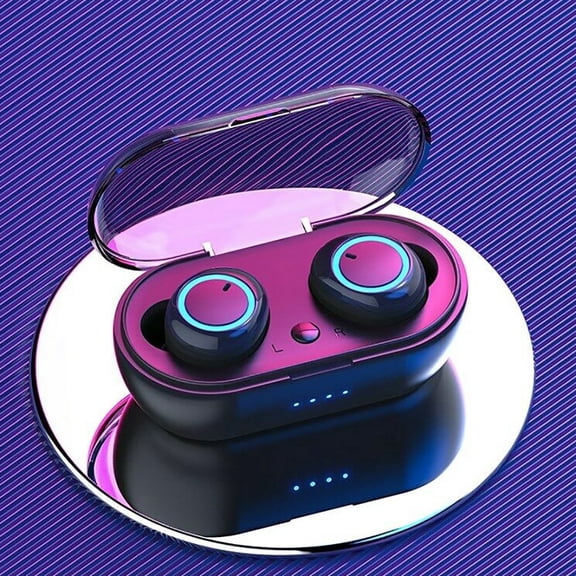 Mini Bluetooth Headset - 2.36x1.57x0.98in Wireless 5.0 In Ear Headphones, 6H Playtime Touch Control For Gym And Running, Secure Cochlea Fit, Includes USB Cable