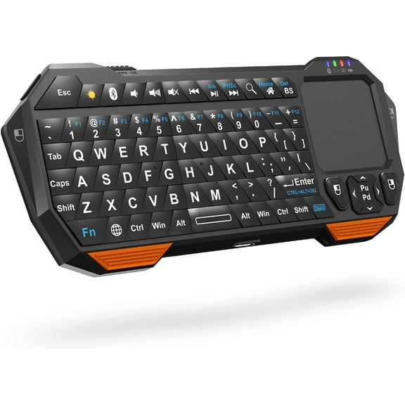 Mini Bluetooth Keyboard (QWERTY Keypad), Wireless Portable with Touchpad, Compatible with Apple TV, Fire Stick, PS4, PS4 Pro, PS5, HTPC/IPTV, VR Glasses, Smartphones