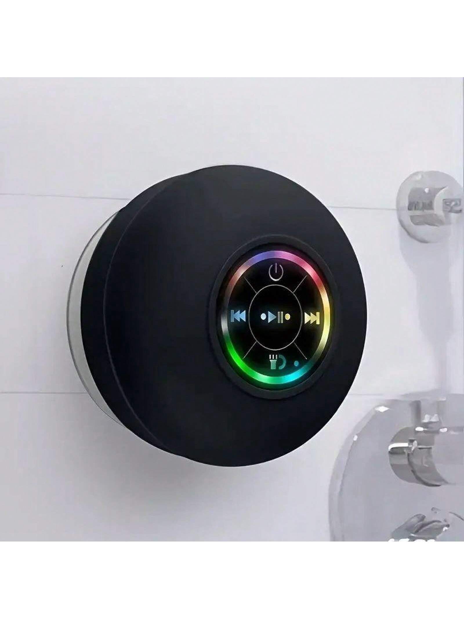 Mini Bluetooth Shower Speaker With LED Light Portable IPX4 Waterproof ...