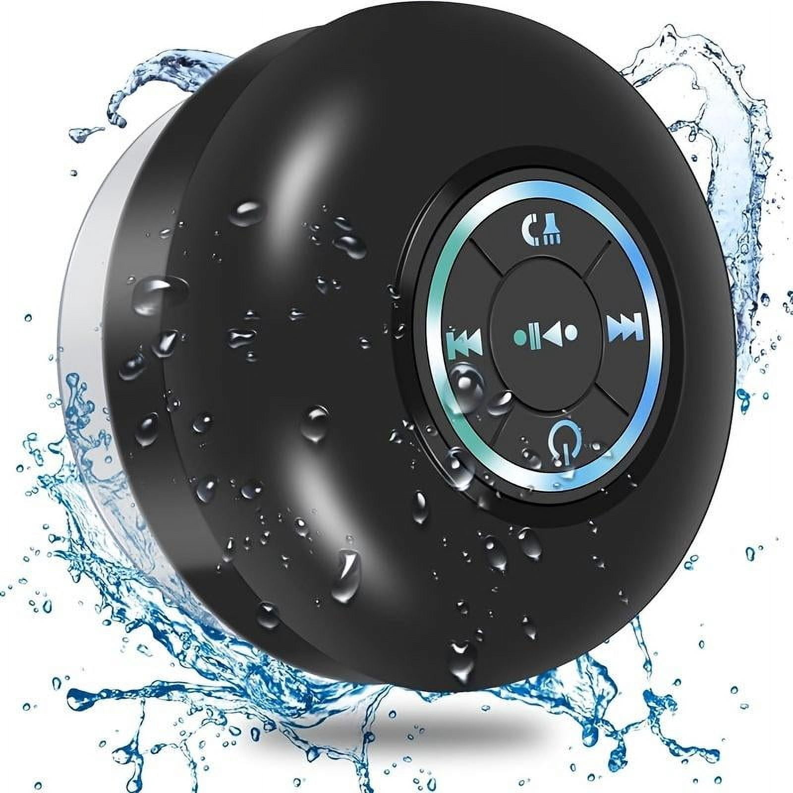 Mini Bluetooth Shower Speaker with LED light, Portable IPX4 Waterproof ...