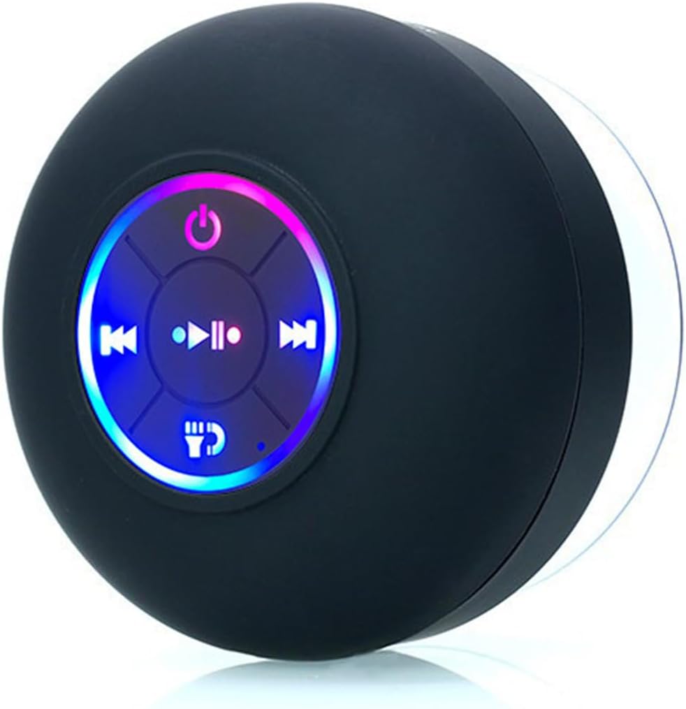 Mini Bluetooth Shower Speaker with LED Light, Portable Ipx4 Waterproof ...