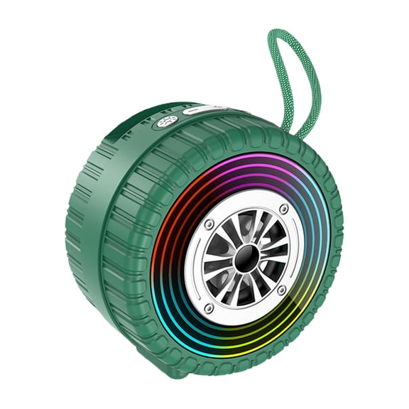 Mini Bluetooth Speaker 4x4x3in | TWS Pairing & 360° Bass Boost | FM Radio + RGB Light Show for Parties (Multi-Color 0.8lb)​