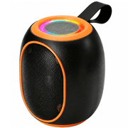Mini Bluetooth Speaker with Bass Subwoofer, Portable Wireless Speaker with RGB Light, Built-in Microphone, USB/TF Support, Surprise Gift for Music Lovers(Black 