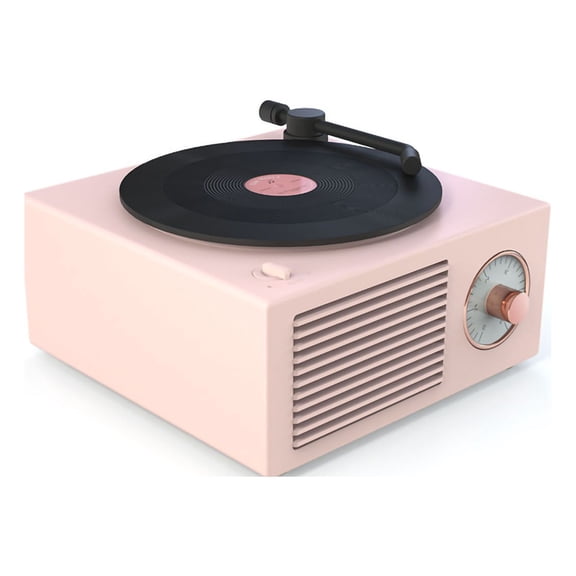 Mini Bluetooth Speaker Innovative Retro Portable Wireless Bluetooth Speaker with Rich Bass and HD Sound Pale Pink