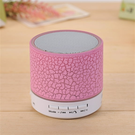 Mini Bluetooth Speaker - LED Night Lights, FM Radio, TF/AUX Playback, 3W Portable Sound for Bedroom, Desk, Personals Use