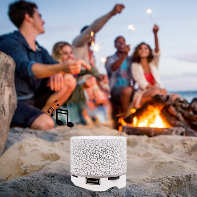 Mini Bluetooth Stereo Portable Speaker, Plug In Subwoofer, Illuminate Wireless Sound, High Definition Surround Sound, Long Battery Life, Pairing Function, Compact & Travel Friendly
