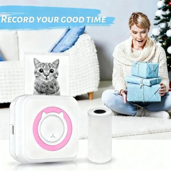 Mini Bluetooth Thermal Label Printer C15 – Portable Ink free Pocket Printer for Photos, Labels, Notes, for Home, School, Office Organization – Compatible with iOS & Android