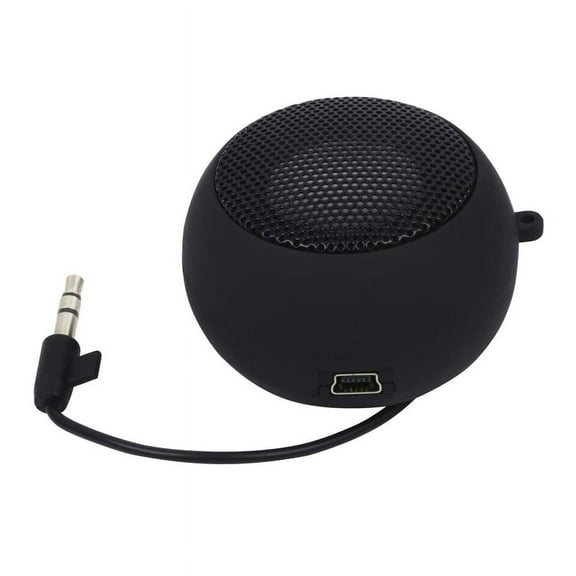 Mini Bluetooth Wireless Portable Speaker with Usb Cable, Black, (Pack of 2)