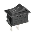 thumbnail image 1 of Mini Boat Rocker Switch BlackToggle Switch for Boat  Marine 2pins ON/OFF AC 250V/6A 125V/10A, 1pcs, 1 of 4