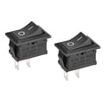thumbnail image 1 of Mini Boat Rocker Switch BlackToggle Switch for Boat  Marine 2pins ON/OFF AC 250V/6A 125V/10A, 2pcs, 1 of 4