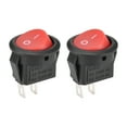 thumbnail image 1 of Mini Boat Rocker Switch Round Toggle Switch Red for Boat Car Marine 2pins ON/OFF AC 250V/3A 125V/6A, 2pcs, 1 of 4