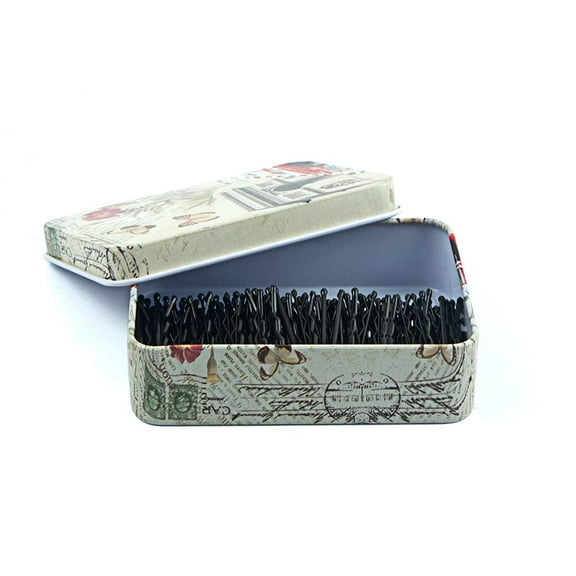 Mini Bobby Pins Black with Cute Case, 200 CT 1.38 Inch Small Hair Bobby Pins for Buns, Premium Hair Pins for Kids, Girls and Women, Great for All Hair Types