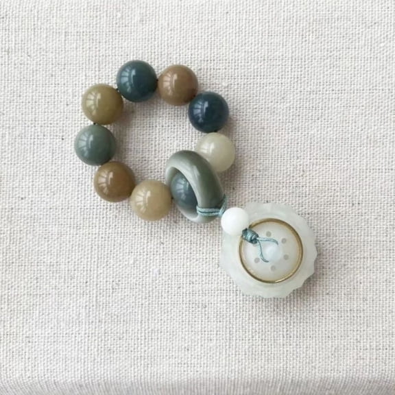 Mini Bodhi Beads Meditation Spinner Buddhist Prayer Bracelet Handheld Stress Relief Rotating Beads