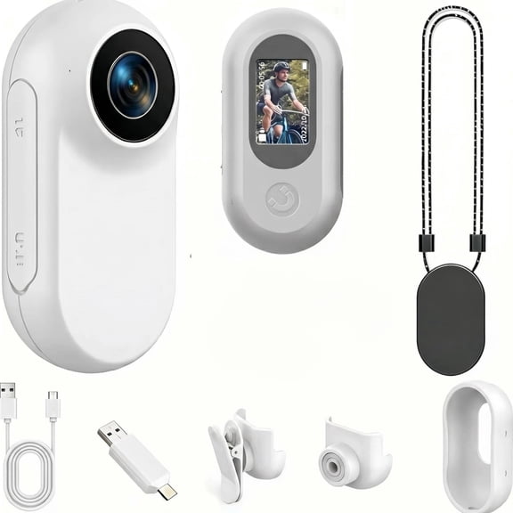 Mini Body Camera with 0.96" Screen, 1080P HD Wearable Action Camera with Audio, One-Key Recording Small Video Recorder for POV Vlog, App-Free Portable Cam for Sports & Security