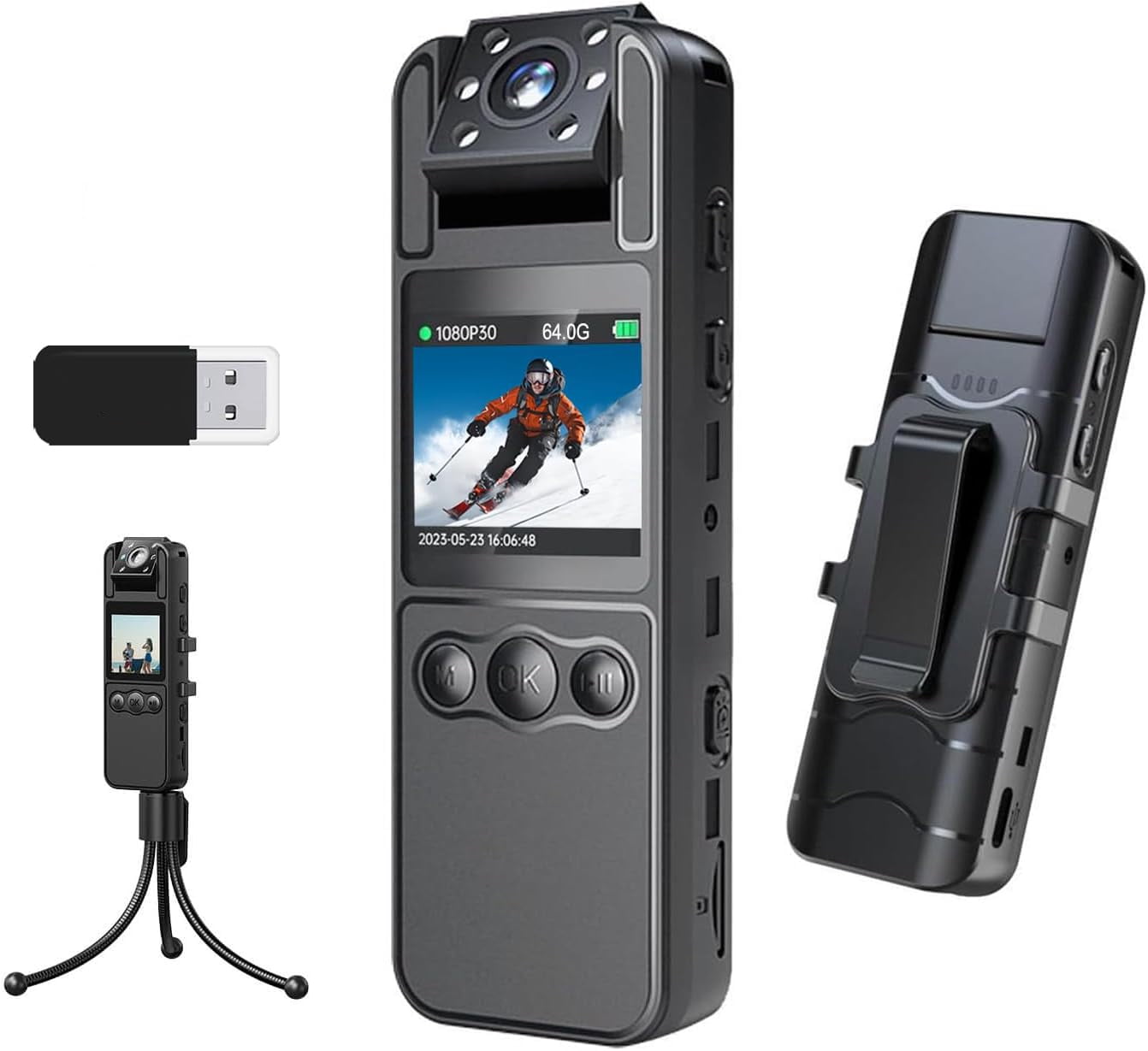 HD Mini Police Body Camera – 1080P Video & Audio Recorder With Night Vision, Pocket Size